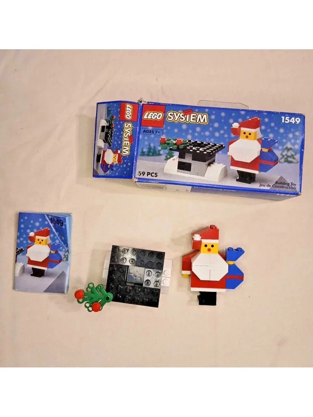 LEGO 1549 Santa and Chimney Vintage 1992 System Christmas Seasonal 59 Pcs CIB